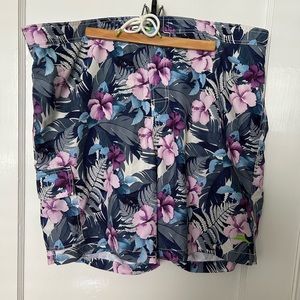 Tommy Bahama Hawaiian Print 9inch Lined Board Shorts XXL